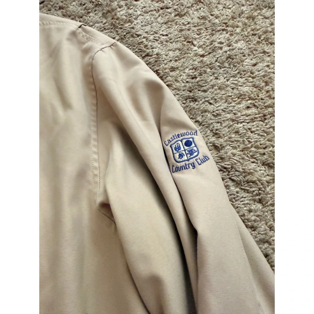 Polo Ralph Lauren Men Harrington Jacket Tan Khaki Plaid Lined Windbreaker Large
